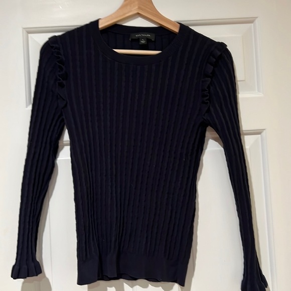 Ann Taylor ruffle shoulder sweater - Picture 1 of 10